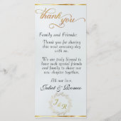 Pearl - Wreath Monogram & Thank You Wedding メニュー (裏面)