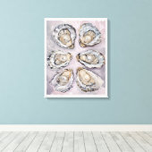 Pearlescent Oyster Art Canvas Wall Art Decor  キャンバスプリント (インサイチュ (ウッドフロア))