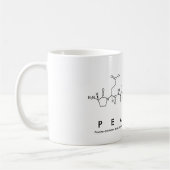 Pearlieペプチド名mag コーヒーマグカップ (左)