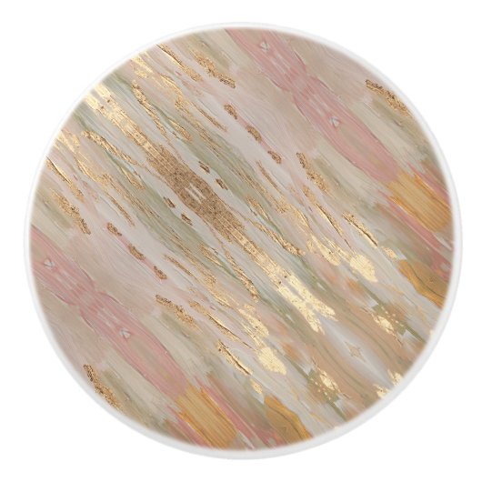 Pearlized Gold, Rose  セラミックノブ (正面)