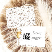 PearlsおよびProseccoブライダルシャワーレジストリ詳細 エンクロージャーカード