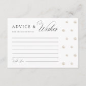 Pearls Advice & Wishes for the Bride to Be Card エンクロージャーカード (正面)