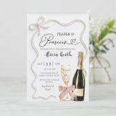 Pearls and Processo Bridal Shower Invitation 招待状 (スタンド正面)