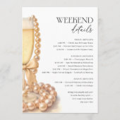 Pearls and Prosecco Bachelorette Weekend Itinerary 招待状 (裏面)