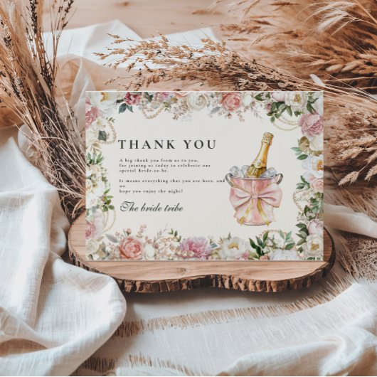 Pearls and Prosecco Bridal サンキューカード
