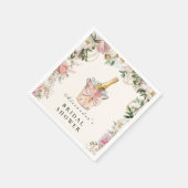 Pearls and Prosecco Bridal スタンダードカクテルナプキン (角)