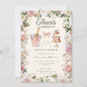 Pearls and Prosecco Bridal 招待状 (正面)