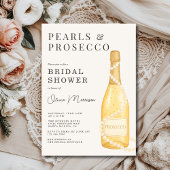 Pearls and Prosecco Bridal Shower 招待状