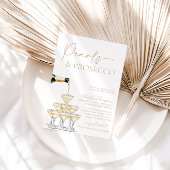 Pearls and Prosecco Bridal Shower, Brunch & Bubbly 招待状