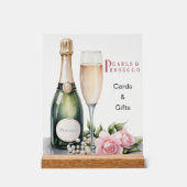 Pearls And Prosecco Bridal Shower Cards & Gifts アクリルサイン (正面)