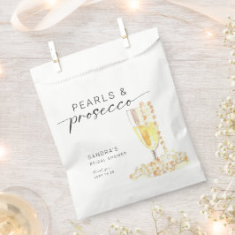 Pearls and Prosecco Bridal Shower Custom Minimal フェイバーバッグ