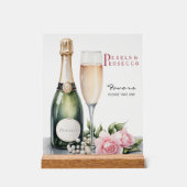 Pearls And Prosecco Bridal Shower Favors アクリルサイン (正面)
