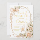 Pearls and Prosecco Bridal Shower invitation 招待状 (正面)