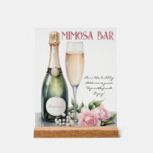 Pearls And Prosecco Bridal Shower Mimosa Bar アクリルサイン (正面)