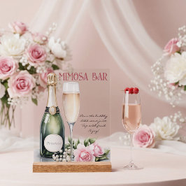 Pearls And Prosecco Bridal Shower Mimosa Bar アクリルサイン