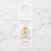 Pearls and Prosecco Bridal Shower Thank you ボトルネックタグ (正面)