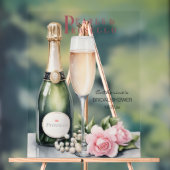 Pearls And Prosecco Bridal Shower Welcome Sign アクリルサイン (ニュートラル)