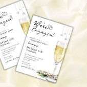 Pearls And Prosecco Elegant Engagement Party  招待状
