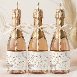 Pearls and Prosecco Mini スパークリングワインラベル