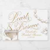 Pearls and Prosecco Mini  スパークリングワインラベル (シングルラベル)