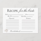 Pearls and Prosecco Recipe Card for the Bride (正面)