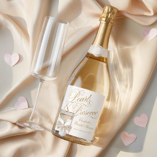 Pearls and Prosecco Welcome スパークリングワインラベル