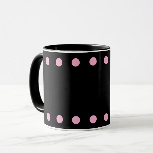 Pearls Cocoa & Coffee Mug (Black & Pink) マグカップ (正面左)