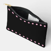 Pearls Cosmetic Bag (Black & Pink) アクセサリーポーチ (見開き)
