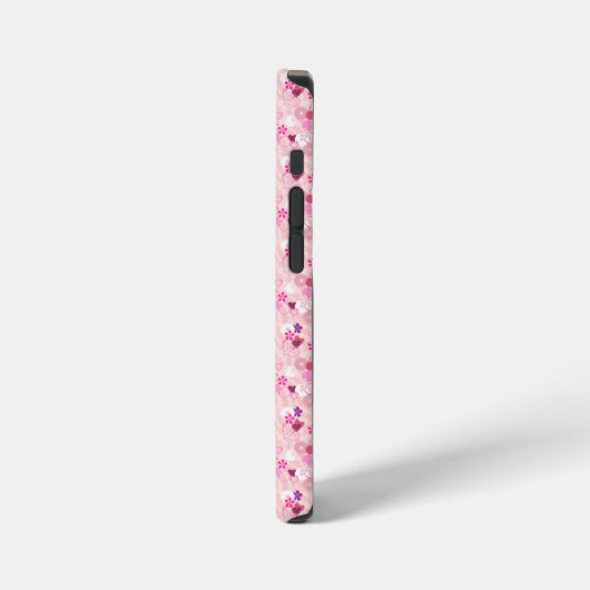 Pearls, Flowers, & Pink iPhoneケース (左側面)