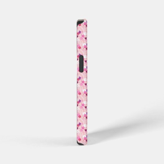Pearls, Flowers, & Pink iPhoneケース (右側面)