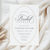 Pearls Frame Bridal Shower Invitation 招待状