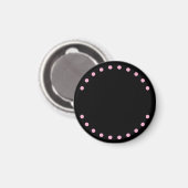 Pearls Fridge Magnet (Black & Pink) マグネット (正面/裏面)