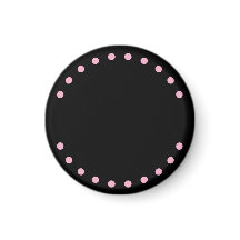 Pearls Fridge Magnet (Black & Pink)
