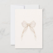 Pearls Gold Bow Girl Baptism Religious サンキューカード (裏面)