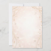 Pearls Gold Bow Girl Baptism Religious 招待状 (裏面)