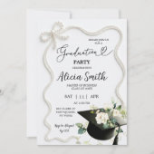 Pearls Graduation Party Invitation 招待状 (正面)