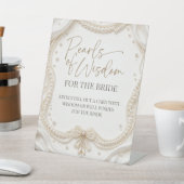 Pearls of Wisdom Bridal Shower Sign 台座サイン (インサイチュ)