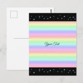 Pearls on Black and Rainbow ポストカード (正面/裏面)