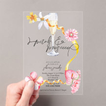 Pearls, Petals + Prosecco | 結婚式前夜パーティーの招待状 