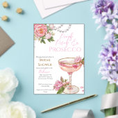 Pearls, Petals & Prosecco Bridal Shower Invitation アクリル招待状 (インサイチュ (ウェディング))