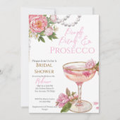 Pearls, Petals & Prosecco Bridal Shower Invitation 招待状 (正面)