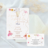 Pearls, Petals + Prosecco | Trendy Bridal Shower  箔招待状