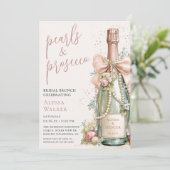 Pearls & Prosecco Bridal Brunch 招待状 (スタンド正面)