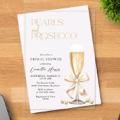 Pearls & Prosecco Bridal Shower アクリル招待状