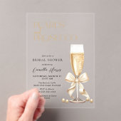 Pearls & Prosecco Bridal Shower アクリル招待状 (インサイチュ (ポータブル))