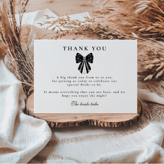 Pearls & Prosecco Bridal Shower サンキューカード