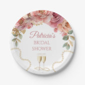 Pearls & Prosecco Bridal Shower ペーパープレート (正面)