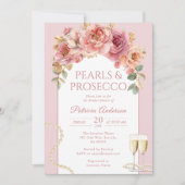 Pearls & Prosecco Bridal Shower Invitation 招待状 (正面)