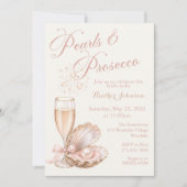 Pearls & Prosecco Bridal Shower Invitation 招待状 (正面)