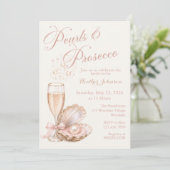 Pearls & Prosecco Bridal Shower Invitation 招待状 (スタンド正面)
